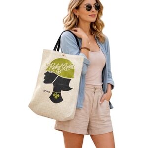 Rebel Green Tote Bag Organic Cotton Canvas Peace Helmet Creative Chicks 2009 USA